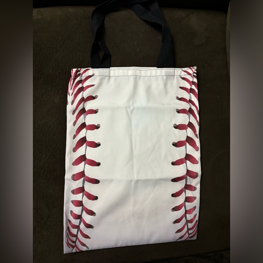 Baseball tote bag 15”x13”